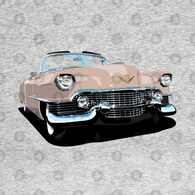 1954 Cadillac Series 62 Convertible in dusky pink by candcretro